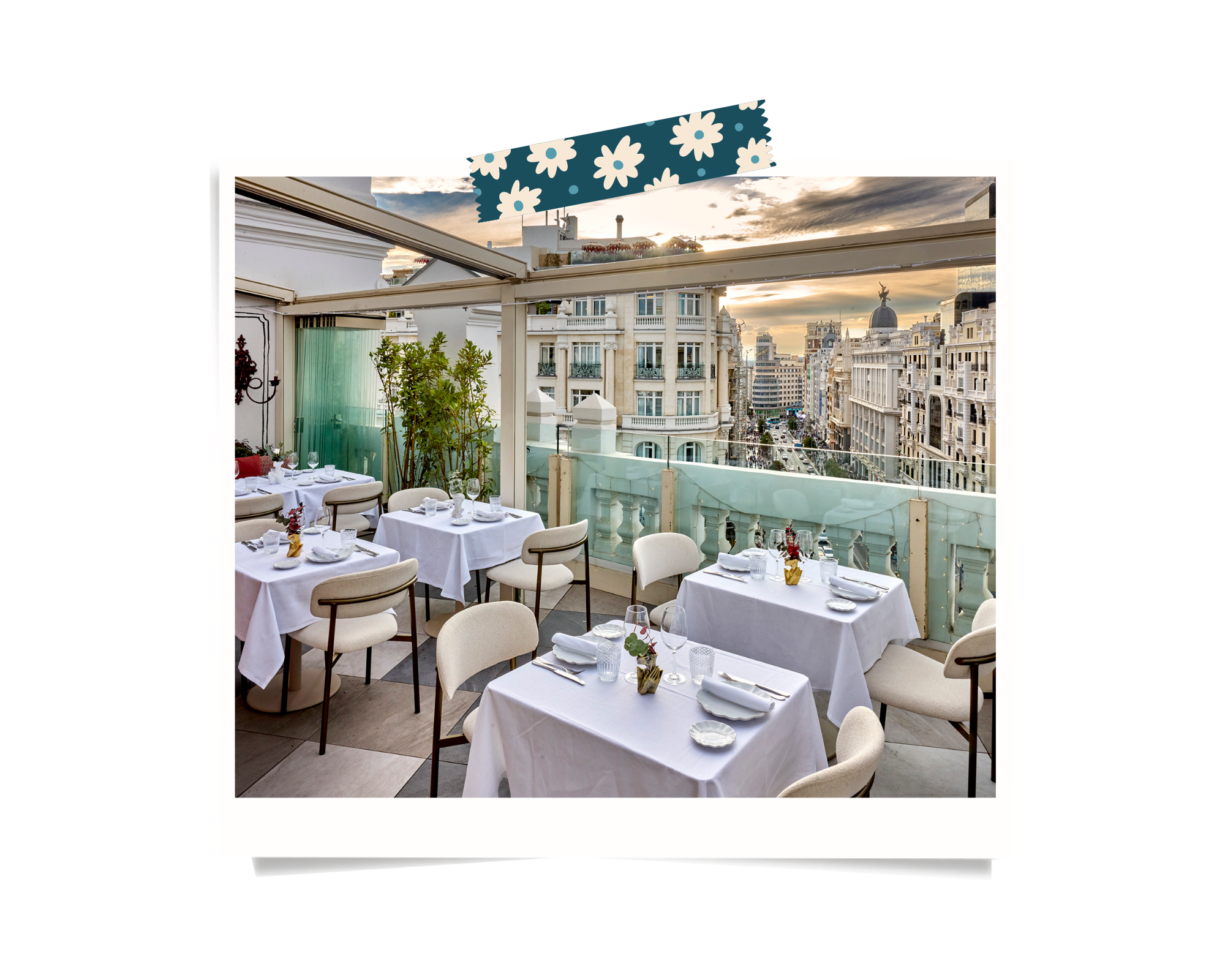 Dîner sur un rooftop à Madrid pour votre séminaire d'entreprise